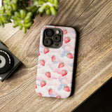 Dreamy Strawberry Cloud Phone Case - Pretty Pink Sky Protective Phone Cover for iPhone, Samsung, Pixel