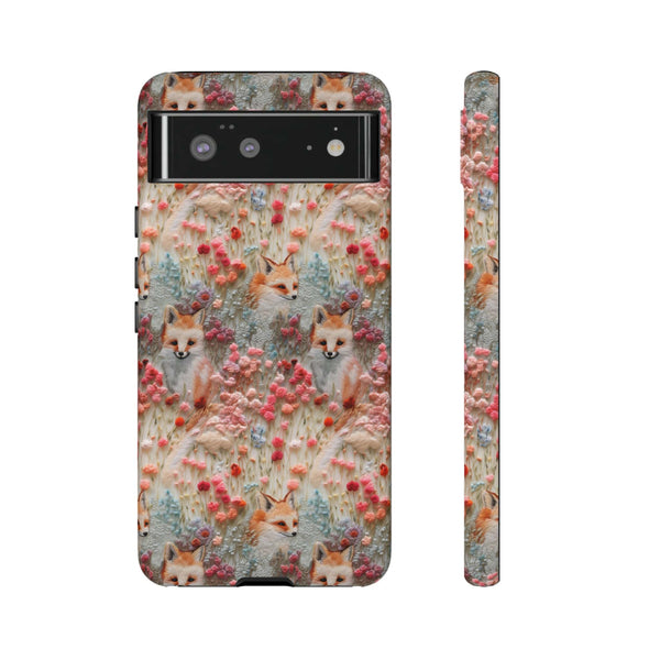 Cottagecore Fox 3D Aesthetic Phone Case for iPhone, Samsung, Pixel