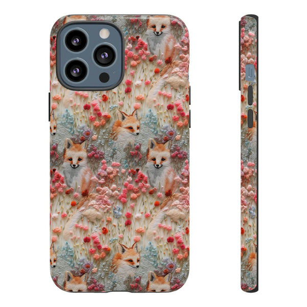 Cottagecore Fox 3D Aesthetic Phone Case for iPhone, Samsung, Pixel