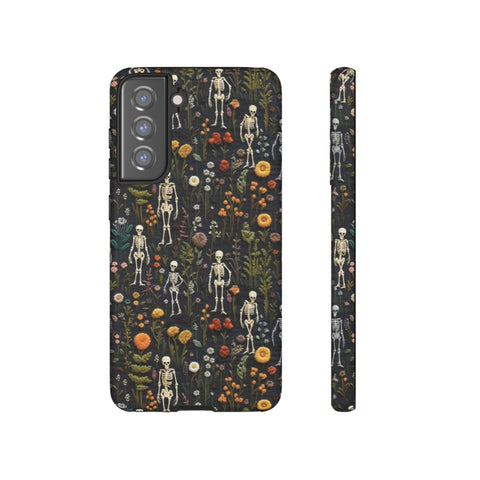 Mini Skeletons in Mystique Garden 3D Phone Case for iPhone, Samsung, Pixel