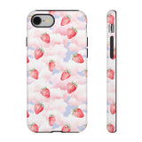 Dreamy Strawberry Cloud Phone Case - Pretty Pink Sky Protective Phone Cover for iPhone, Samsung, Pixel