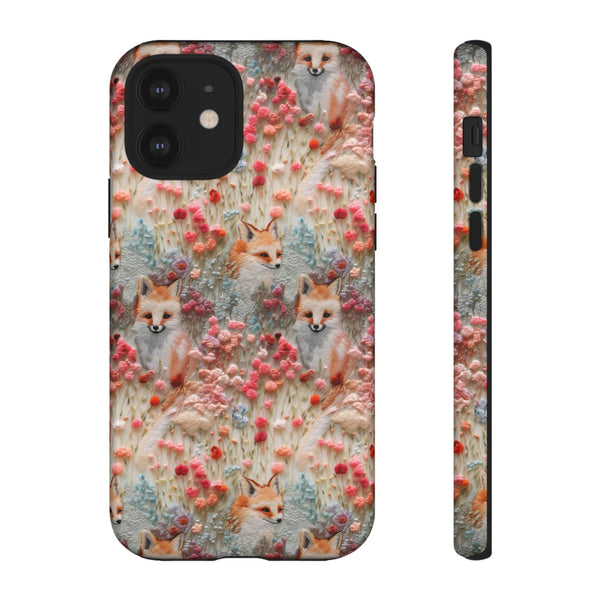 Cottagecore Fox 3D Aesthetic Phone Case for iPhone, Samsung, Pixel