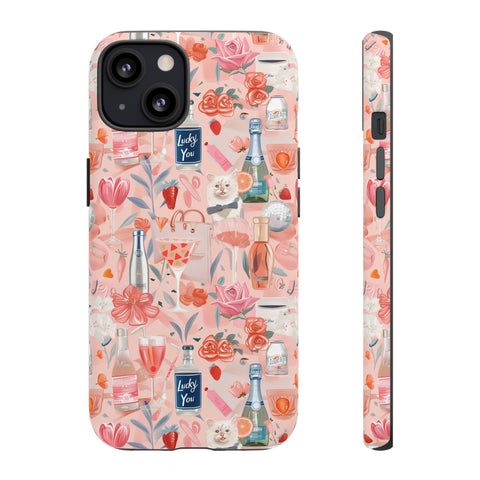 Pretty Pink Collage Phone Case - Preppy Trendy Art Aesthetic Phonecase for iPhone, Samsung, Pixel