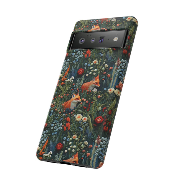 Botanical Fox Aesthetic Phone Case for iPhone, Samsung, Pixel