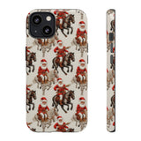 Cowboy Santa Embroidery Phone Case for iPhone, Samsung, Pixel iPhone 13 / Glossy