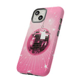 Disco Ball Phone Case - Pink Trendy Retro Mirror Ball Protective Phone Cover for iPhone, Samsung, Pixel