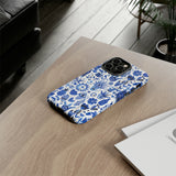 Blue State of Life Phone Case - Trendy Navy Blue Collage Protective Phone Cover for iPhone, Samsung, Pixel