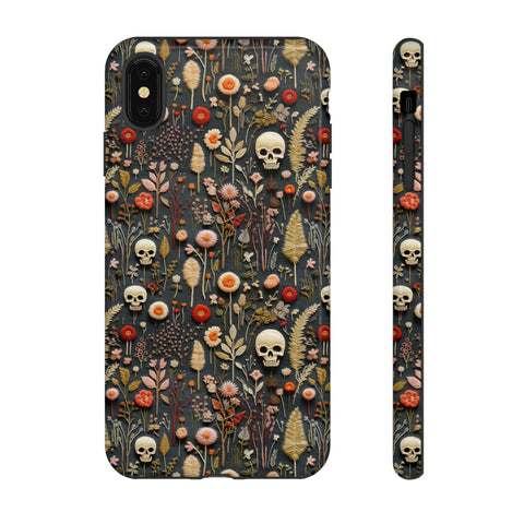 Magical Skull Garden Aesthetic 3D Phone Case for iPhone, Samsung, Pixel