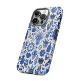 Blue State of Life Phone Case - Trendy Navy Blue Collage Protective Phone Cover for iPhone, Samsung, Pixel