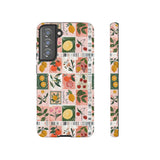 Fruit Stamps Collage Phone Case - Trendy Stickers Aesthetic Protective Phone Cover for iPhone, Samsung, Pixel