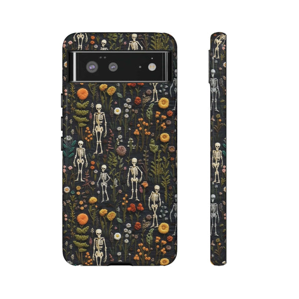 Mini Skeletons in Mystique Garden 3D Phone Case for iPhone, Samsung, Pixel