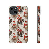 Cowboy Santa Embroidery Phone Case for iPhone, Samsung, Pixel iPhone 14 Plus / Matte