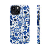 Blue State of Life Phone Case - Trendy Navy Blue Collage Protective Phone Cover for iPhone, Samsung, Pixel