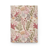 Enchanted Pink Wildflowers Journal - Hardcover Blank Lined Notebook