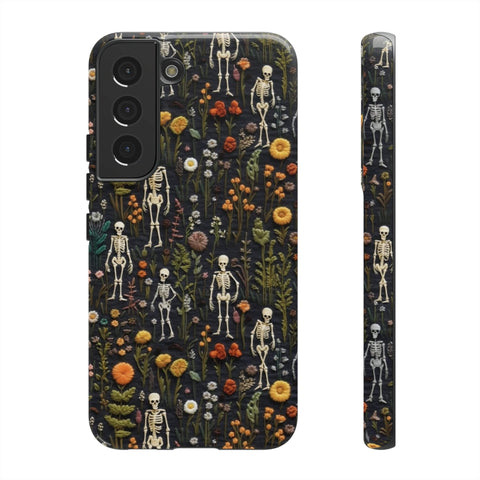 Mini Skeletons in Mystique Garden 3D Phone Case for iPhone, Samsung, Pixel