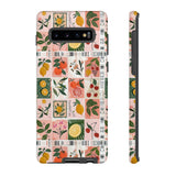 Fruit Stamps Collage Phone Case - Trendy Stickers Aesthetic Protective Phone Cover for iPhone, Samsung, Pixel