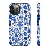 Blue State of Life Phone Case - Trendy Navy Blue Collage Protective Phone Cover for iPhone, Samsung, Pixel