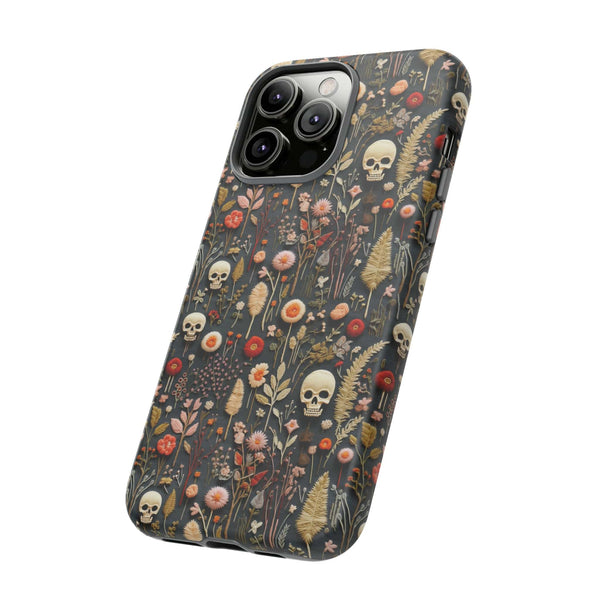 Magical Skull Garden Aesthetic 3D Phone Case for iPhone, Samsung, Pixel