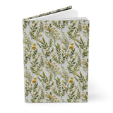 Dainty Leaves Wildflower Journal - Green Flowers Hardcover Blank Notebook