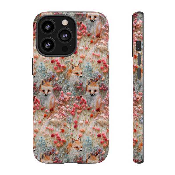 Cottagecore Fox 3D Aesthetic Phone Case for iPhone, Samsung, Pixel
