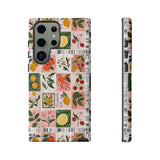 Fruit Stamps Collage Phone Case - Trendy Stickers Aesthetic Protective Phone Cover for iPhone, Samsung, Pixel