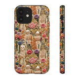 Skeletons in Bloom Garden 3D Aesthetic Phone Case for iPhone, Samsung, Pixel iPhone 12 / Glossy