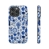 Blue State of Life Phone Case - Trendy Navy Blue Collage Protective Phone Cover for iPhone, Samsung, Pixel