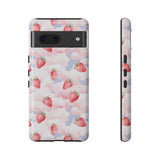 Dreamy Strawberry Cloud Phone Case - Pretty Pink Sky Protective Phone Cover for iPhone, Samsung, Pixel