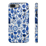 Blue State of Life Phone Case - Trendy Navy Blue Collage Protective Phone Cover for iPhone, Samsung, Pixel