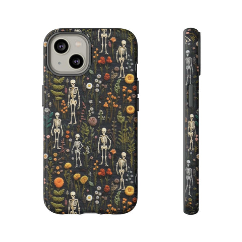 Mini Skeletons in Mystique Garden 3D Phone Case for iPhone, Samsung, Pixel
