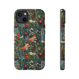 Botanical Fox Aesthetic Phone Case for iPhone, Samsung, Pixel