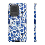 Blue State of Life Phone Case - Trendy Navy Blue Collage Protective Phone Cover for iPhone, Samsung, Pixel