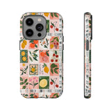 Fruit Stamps Collage Phone Case - Trendy Stickers Aesthetic Protective Phone Cover for iPhone, Samsung, Pixel