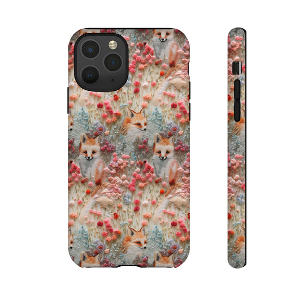 Cottagecore Fox 3D Aesthetic Phone Case for iPhone, Samsung, Pixel