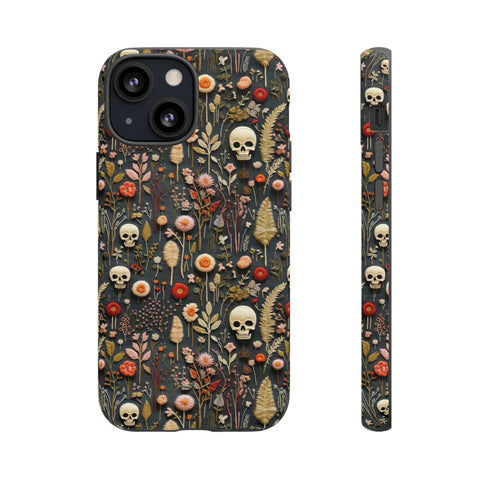 Magical Skull Garden Aesthetic 3D Phone Case for iPhone, Samsung, Pixel