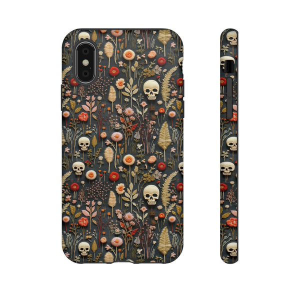 Magical Skull Garden Aesthetic 3D Phone Case for iPhone, Samsung, Pixel
