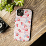 Dreamy Strawberry Cloud Phone Case - Pretty Pink Sky Protective Phone Cover for iPhone, Samsung, Pixel