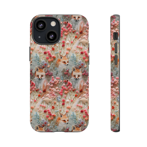 Cottagecore Fox 3D Aesthetic Phone Case for iPhone, Samsung, Pixel
