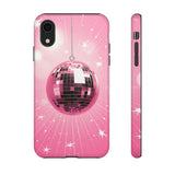 Disco Ball Phone Case - Pink Trendy Retro Mirror Ball Protective Phone Cover for iPhone, Samsung, Pixel