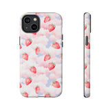 Dreamy Strawberry Cloud Phone Case - Pretty Pink Sky Protective Phone Cover for iPhone, Samsung, Pixel