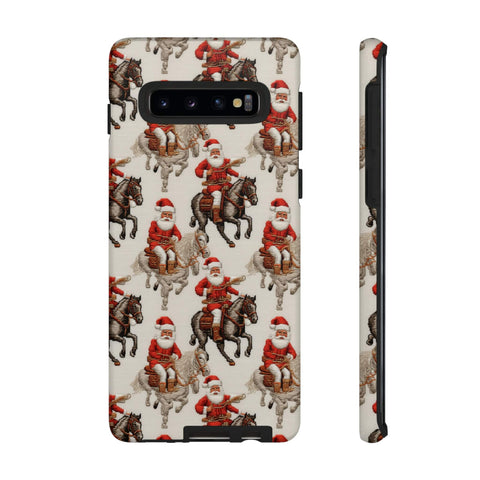 Cowboy Santa Embroidery Phone Case for iPhone, Samsung, Pixel