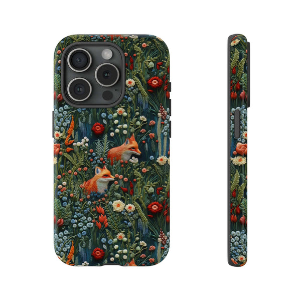 Botanical Fox Aesthetic Phone Case for iPhone, Samsung, Pixel
