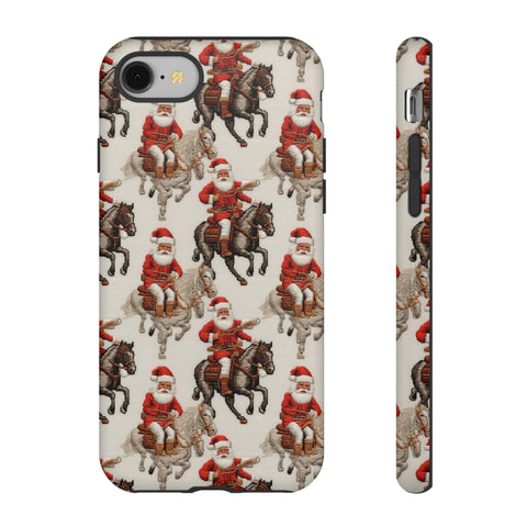 Cowboy Santa Embroidery Phone Case for iPhone, Samsung, Pixel