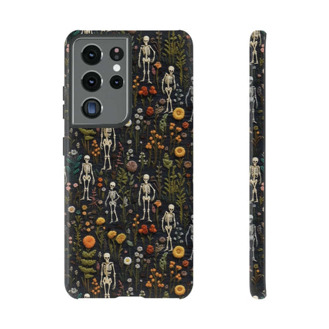 Mini Skeletons in Mystique Garden 3D Phone Case for iPhone, Samsung, Pixel