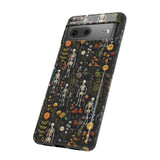 Mini Skeletons in Mystique Garden 3D Phone Case for iPhone, Samsung, Pixel