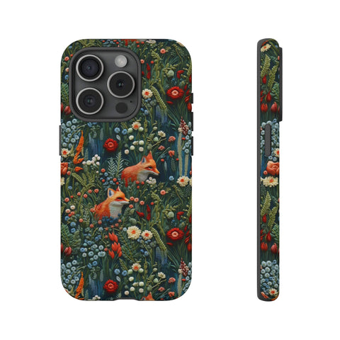 Botanical Fox Aesthetic Phone Case for iPhone, Samsung, Pixel