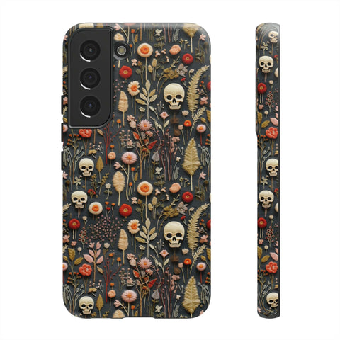 Magical Skull Garden Aesthetic 3D Phone Case for iPhone, Samsung, Pixel
