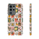 Fruit Stamps Collage Phone Case - Trendy Stickers Aesthetic Protective Phone Cover for iPhone, Samsung, Pixel