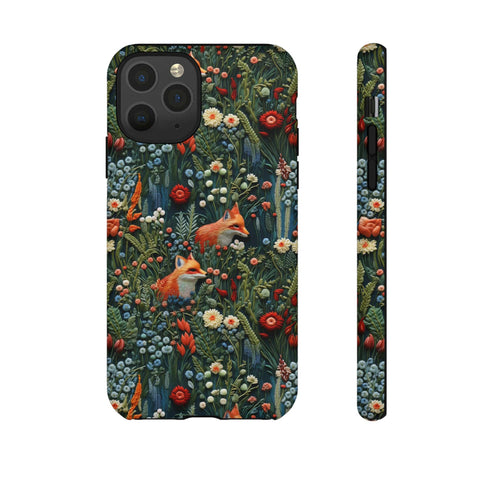 Botanical Fox Aesthetic Phone Case for iPhone, Samsung, Pixel