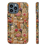 Skeletons in Bloom Garden 3D Aesthetic Phone Case for iPhone, Samsung, Pixel iPhone 13 Pro Max / Glossy